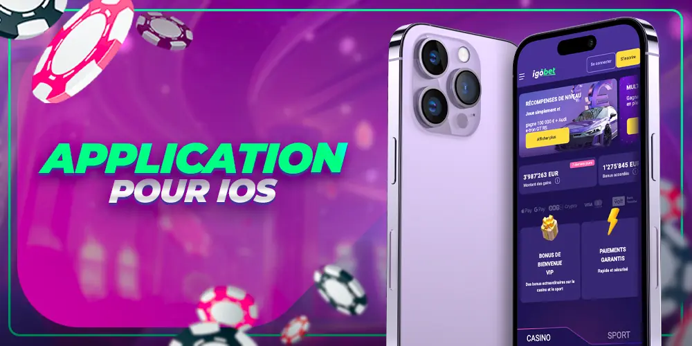 Application Igobet iOS sur iPhone et iPad